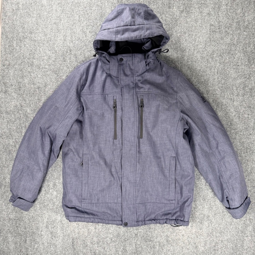 ZeroXposur Black Label Men's Large Slate Blue Hooded Outdoor Jacket
